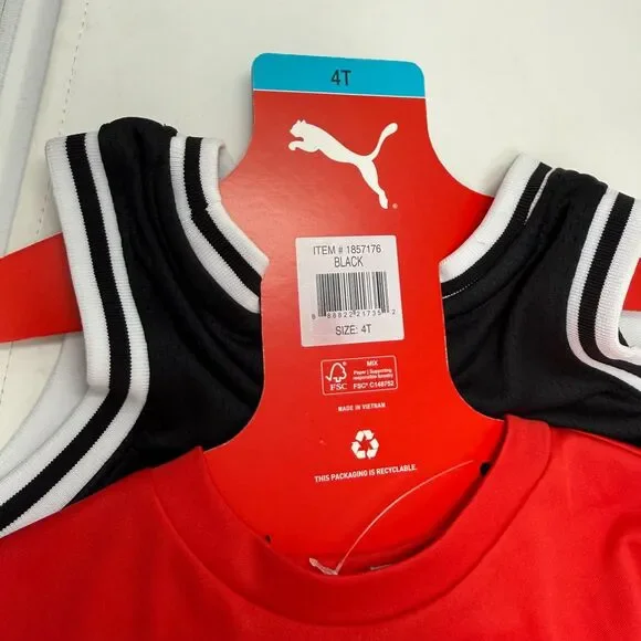 Puma Outfit Size 4T Shorts T-shirt Tank top athletic boys summer - Picture 8 of 8